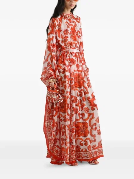 Lung rochie Dolce & Gabbana cu imagine alb