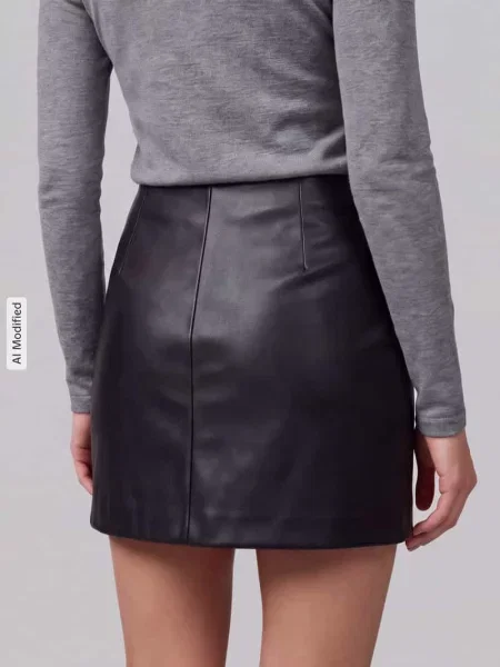 Spódnica mini o kroju regular fit z materiału skóropodobnego model NIELLA' Only czarna