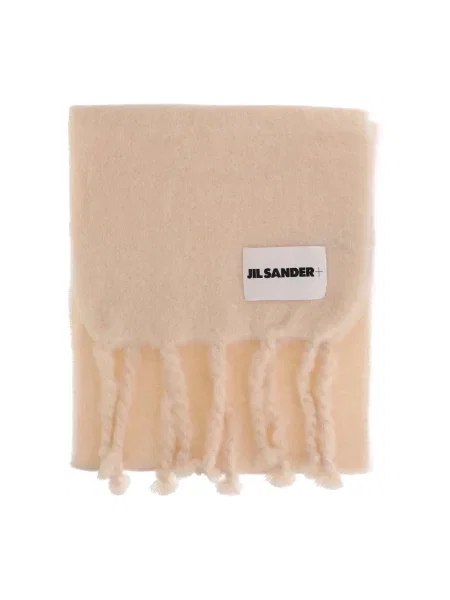 Szal Jil Sander wełniana różowa