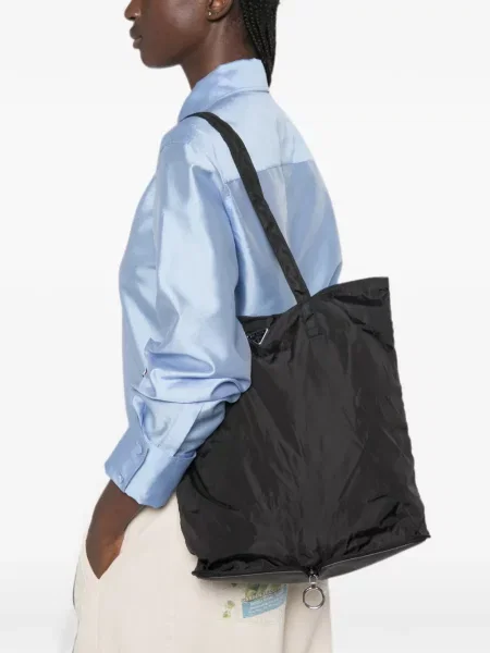 Geantă shopper Prada cu autograf negru