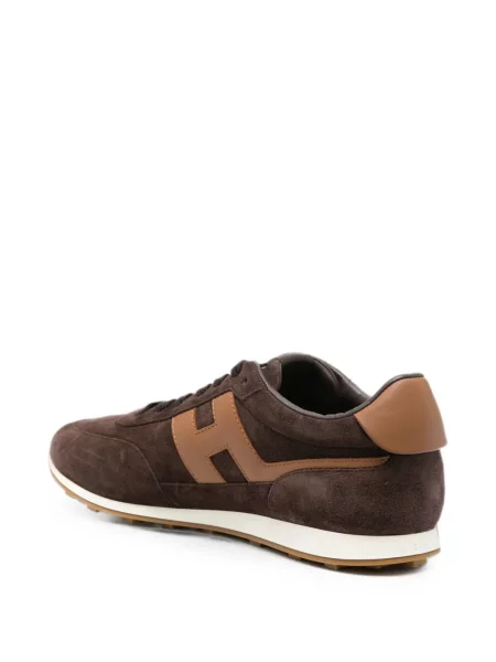 Sneakerși Hogan cu autograf maro