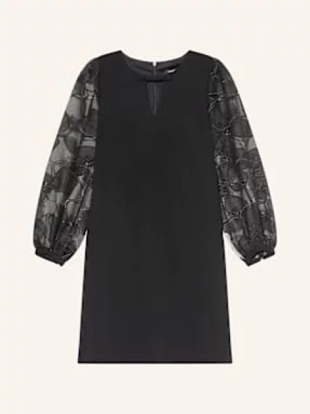 Luisa Cerano Sukienka Koktajlowa Z Cekinami schwarz czarna