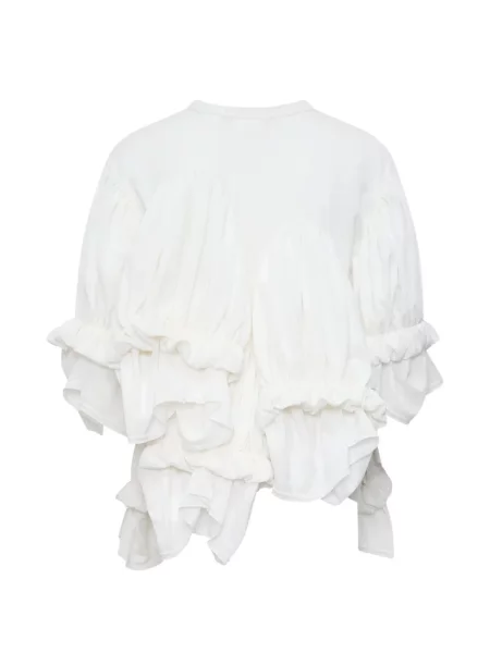 Top Comme Des Garçons cu volane alb