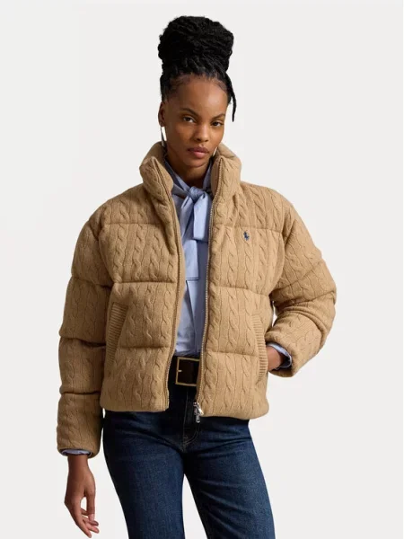 Polo Ralph Lauren Zimska jakna Boxy Fit bež