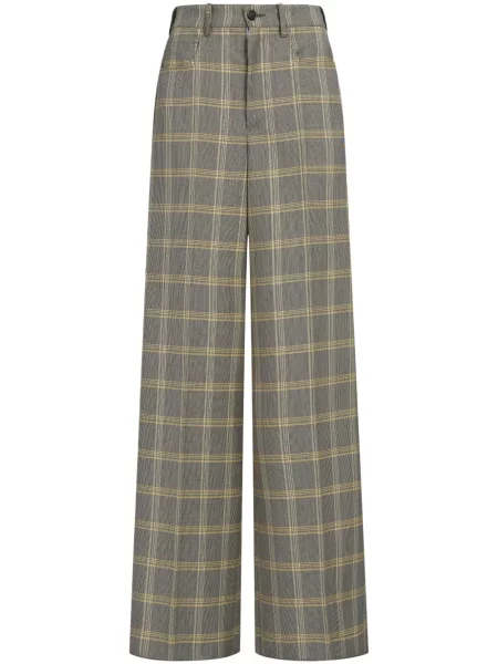 Pantaloni Marni în carouri galben