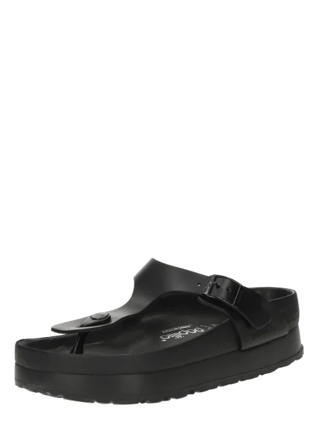 Bőr szandál Birkenstock fekete
