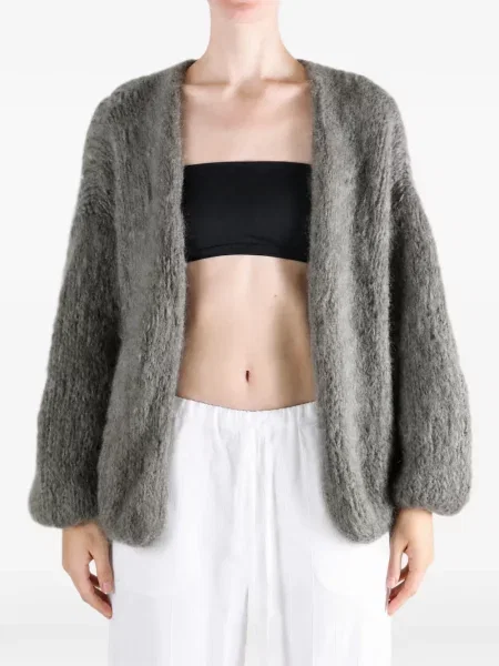 Lung cardigan Casey Casey tricotate chunky verde