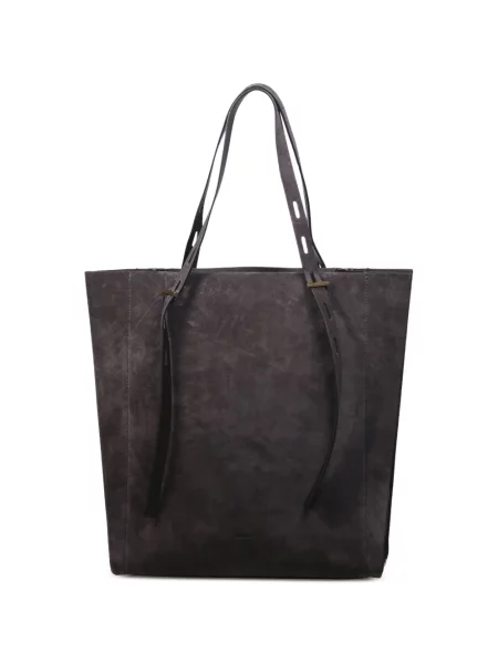 Geantă shopper Minobossi din piele de căprioară maro