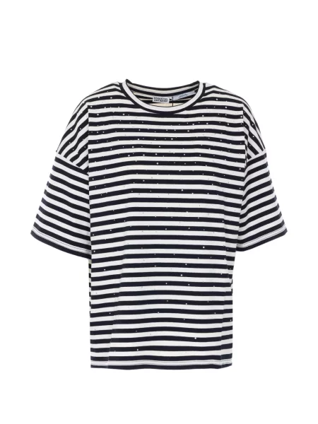 Tricou Essentiel Antwerp cu dungi negru