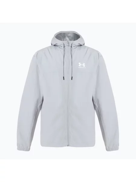 Kurtka Under Armour Rival Woven Windbreaker mod gray/mod gray/white szara