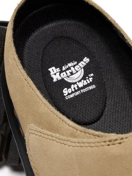 Замшевые мюли Dr. Martens бежевые