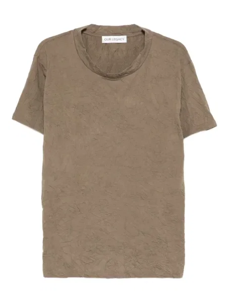 Tricou Our Legacy cu decolteu rotund verde