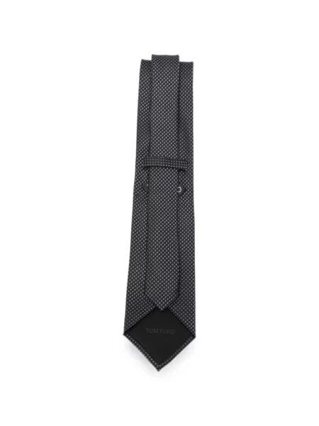 Cravată Tom Ford cu model pepito negru