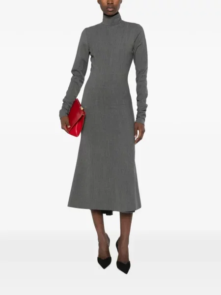 Rochie midi Thelatest evazată gri