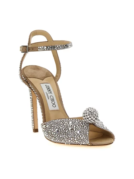 Sandały Jimmy Choo skórzane szare