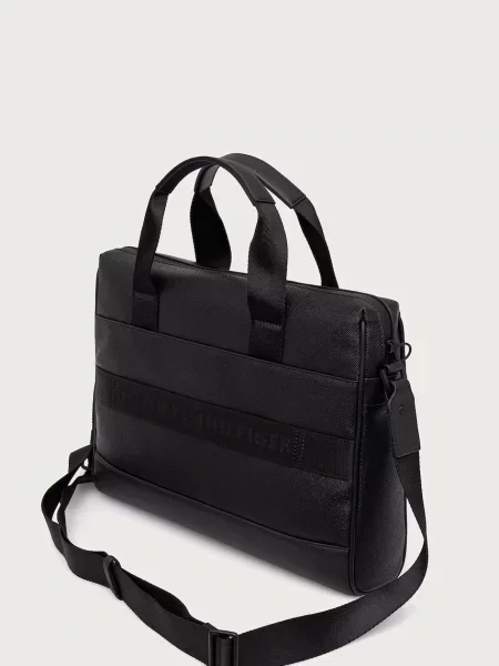 Tommy Hilfiger Torba na laptopa Th Modern Monogram Computer Bag czarny
