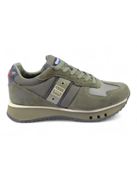Sneakersy Blauer skórzane zielone