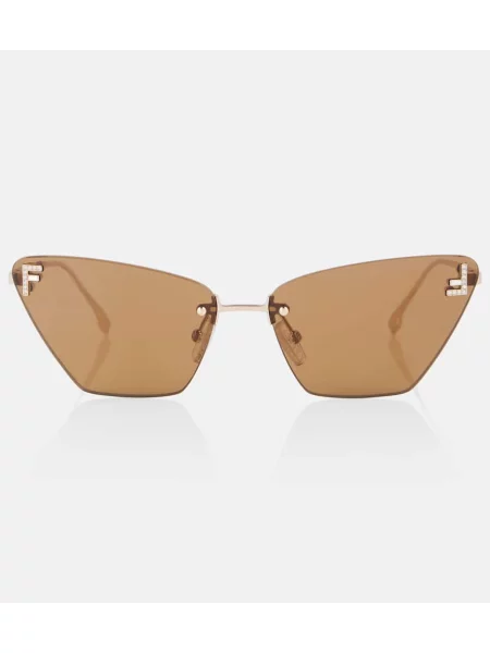 Sunčane naočale Fendi smeđa