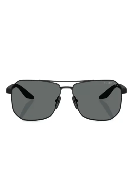 Ochelari de soare Prada Linea Rossa cu imprimeu geometric negru