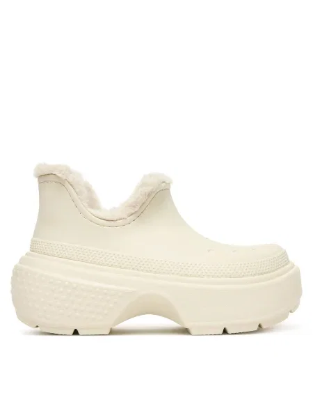 Cizme de zăpadă Crocs Stomp Lined Shorty Boot Écru
