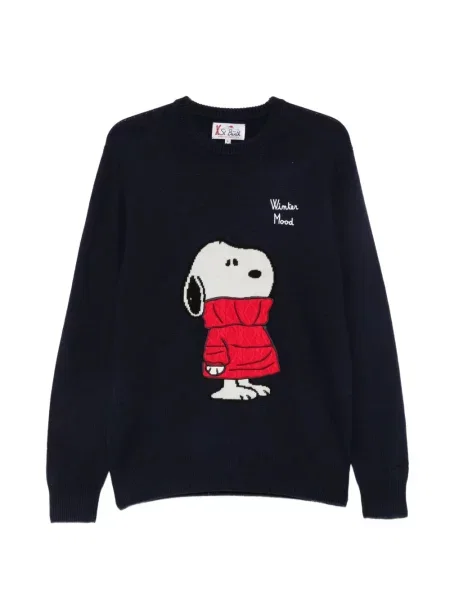 Pulover Mc2 Saint Barth cu broderie albastru
