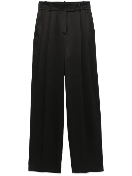 Pantaloni Giorgio Armani de mătase negru