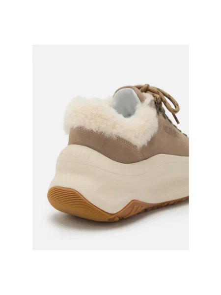 Sneakersy Moon Boot z owczej skóry beżowe