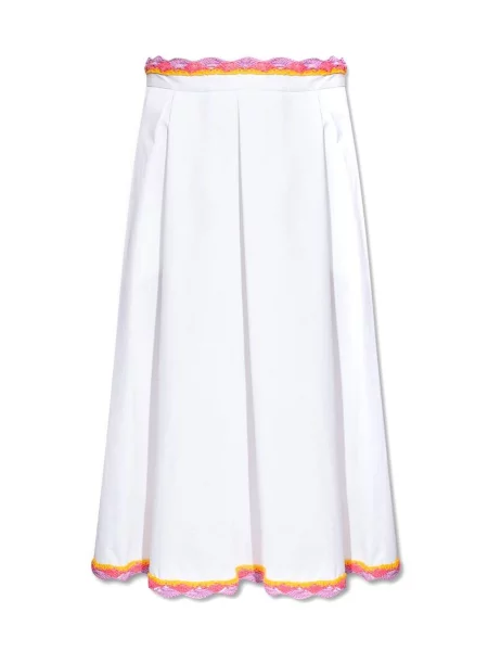 Fustă midi Moschino până la genunchi alb