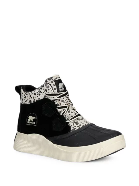 Cizme scurte Sorel cu imagine cu model leopard negru