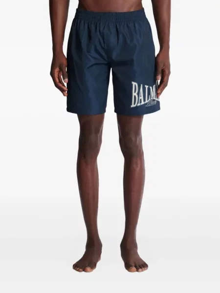 Slip de baie Balmain cu autograf albastru