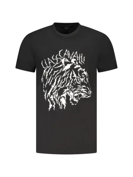 Tricou Cavalli Class cu imagine cu dungi de tigru negru