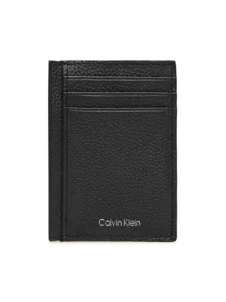 Calvin Klein etui na karty skórzane czarny