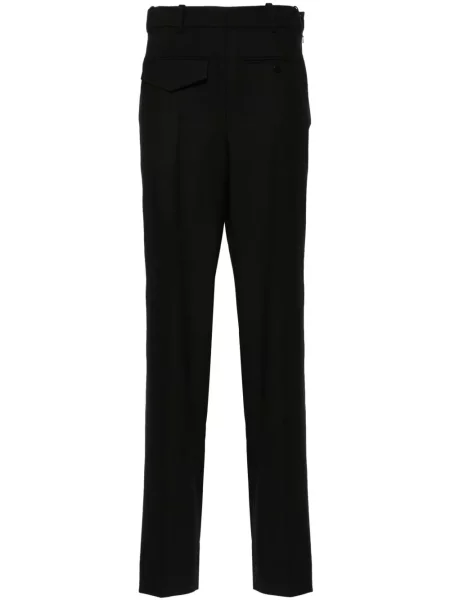 Spodnie Victoria Beckham z twillu zwężane czarne