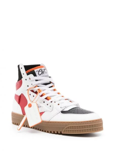 Iš natūralios odos sportbačiai Off-white balta