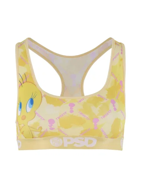 PSD Sutien sport Tweety Lux galben / galben deschis / mov orhidee alb