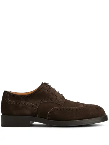 Pantofi derby Tod's din piele de căprioară maro