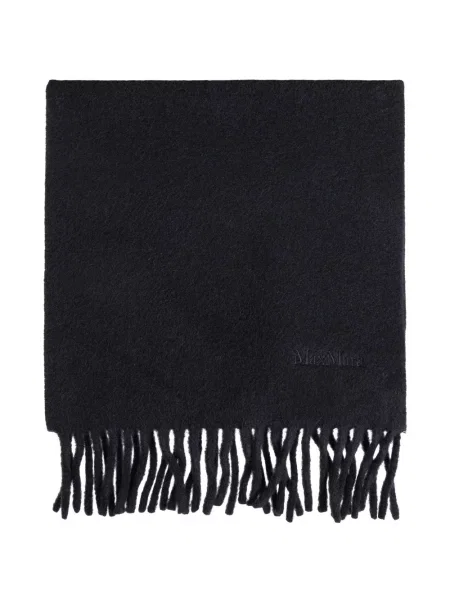 Fular Max Mara cu broderie albastru