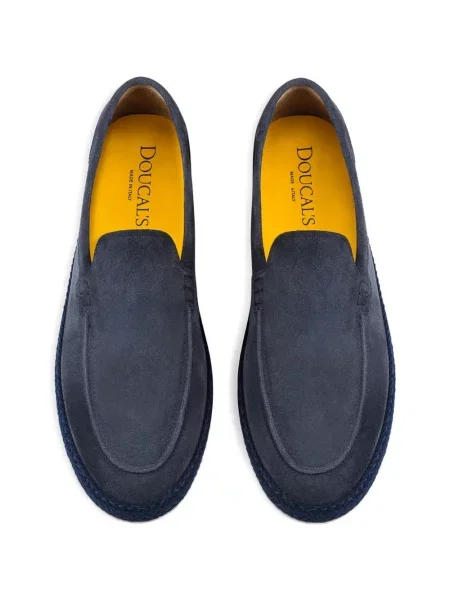 Espadrile Doucal's din piele de căprioară țesuți albastru