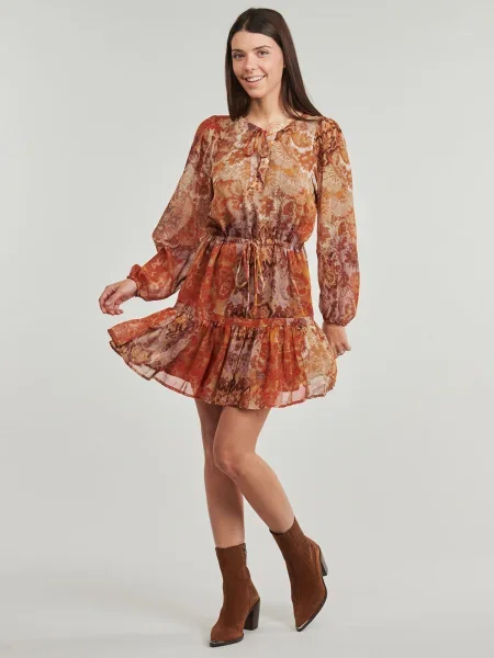 Rochie Desigual cu model paisley portocaliu