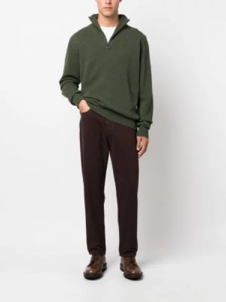 Vlněný svetr Barbour zelený