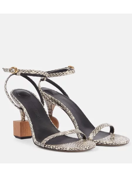 Sandale Jacquemus din piele bej