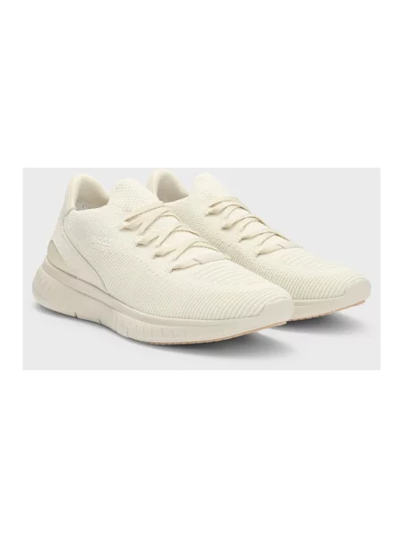 Dzianinowe sneakersy Boss wsuwane beżowe
