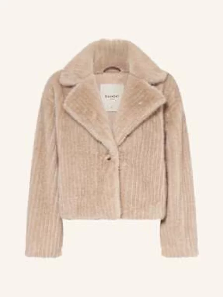 Beaumont Kurtka Ze Sztucznego Futra Fallony beige beżowa