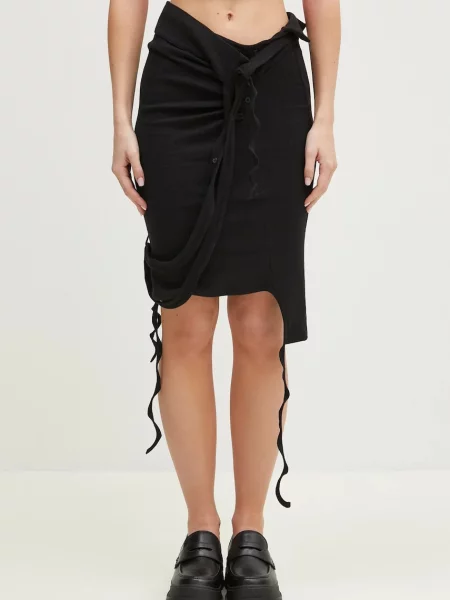 Ottolinger spódnica Rib mini ołówkowa czarny