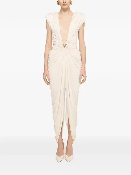 Salopetă Nissa cu volane alb