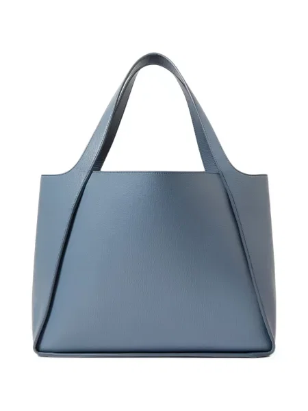 Geantă shopper Stella Mccartney cu autograf albastru