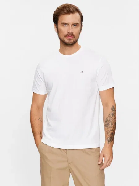 Gant Tricou Shield alb