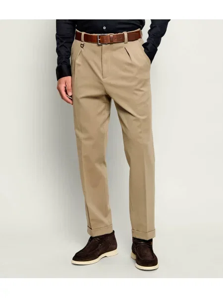 PAOLO PECORA Pantaloni chino bej