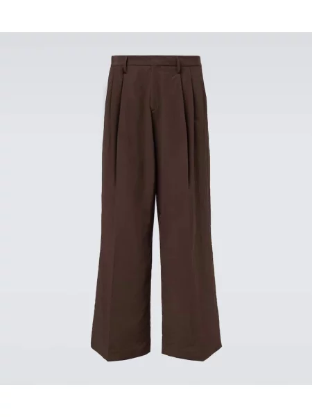 Plisované široké kalhoty Erl hnědé