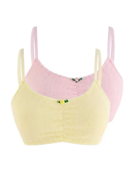 Trendyol Sutien deschis / roz galben